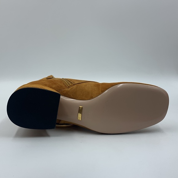 Brand New Gucci Suede Cachemire Boots in Blondie Cognac size 35.5 - Picture 7 of 10